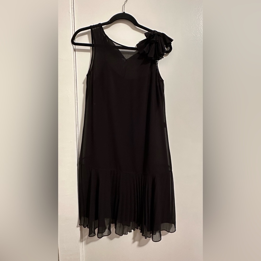 Teri Jon - Black Sheer Cocktail Dress - Size 4